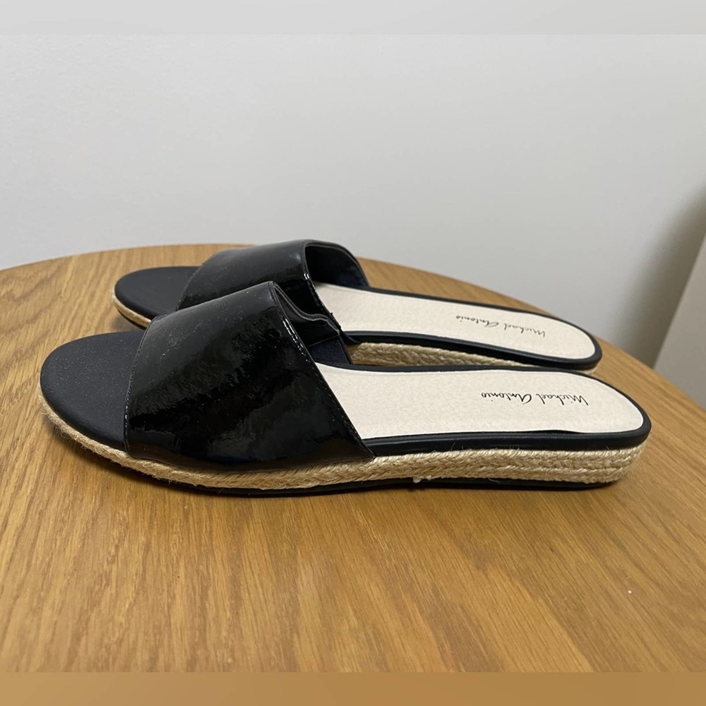 Michael Antonio Dex Patent Leather Espadrilles Sandal Size 9